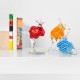 KOSTA BODA sculptuur HAPPINESS BADLYCKA geel/ rood