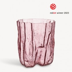 KOSTA BODA vaas CRACKLE pink H 27cm