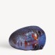 KOSTA BODA sculptuur BRAINS GO FOR IT blauw-goudbruin