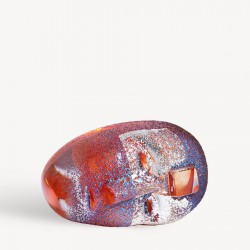 KOSTA BODA sculptuur BRAINS I SEE YOU oranje/ blauw/ zilver