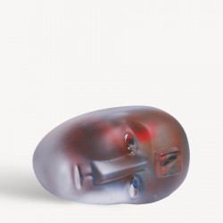 KOSTA BODA sculptuur BRAINS INSIDE MATTERS rood-blauw