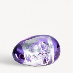 KOSTA BODA sculptuur BRAINS ALL IS WELL blauw/ paars/ zilver