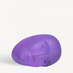 KOSTA BODA sculptuur BRAINS YOU MADE MY DAY paars-blauw gezandstraald