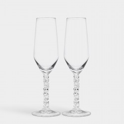 ORREFORS CRYSTAL Champagne flutes CARAT 2 stuks