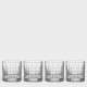 ORREFORS CRYSTAL Whiskey glazen STREET Old Fashioned set 4 stuks 27cl