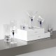 ORREFORS CRYSTAL decanter/ karaf INTERMEZZO blauw 1,12 L