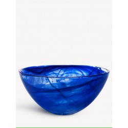 KOSTA BODA schaal CONTRAST blauw/ blauw glas dia 35cm
