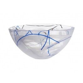 KOSTA BODA schaal CONTRAST wit medium KOSTA BODA schaal CONTRAST wit medium