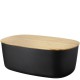 RIG-TIG by Stelton broodtrommel zwart met bamboe houten deksel