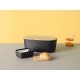 RIG-TIG by Stelton broodtrommel zwart met bamboe houten deksel