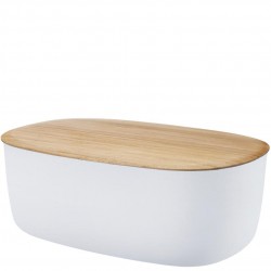 RIG-TIG by Stelton BOX-IT broodtrommel wit met bamboehouten deksel