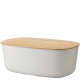 RIG-TIG by Stelton BOX-IT broodtrommel L lichtgrijs met bamboehouten deksel
