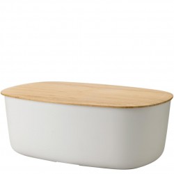 RIG-TIG by Stelton BOX-IT broodtrommel L zandbeige met bamboehouten deksel