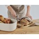 RIG-TIG by Stelton BOX-IT broodtrommel L lichtgrijs met bamboehouten deksel