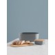 RIG-TIG by Stelton BOX-IT broodtrommel L warmgrijs met bamboehouten deksel