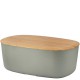 RIG-TIG by Stelton BOX-IT broodtrommel L warmgrijs met bamboehouten deksel