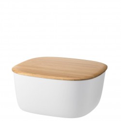 RIG-TIG by Stelton broodjestrommel BOX-IT M wit met bamboe deksel