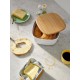 RIG-TIG by Stelton broodjestrommel BOX-IT M wit met bamboe deksel