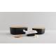 RIG-TIG by Stelton broodjestrommel BOX-IT M zwart met bamboe deksel