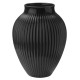 KNABSTRUP vaas RIPPLE zwart H 36,5cm