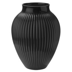KNABSTRUP vaas RIPPLE zwart H 36,5cm