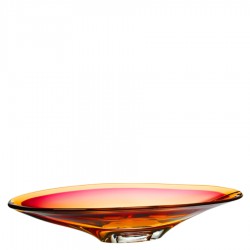 KOSTA BODA schaal VISION amber/ pink