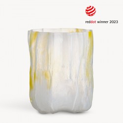 KOSTA BODA vaas CRACKLE Lemon Sorbet H 27cm
