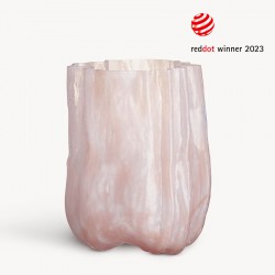 KOSTA BODA vaas CRACKLE Pink Pearl H 27cm