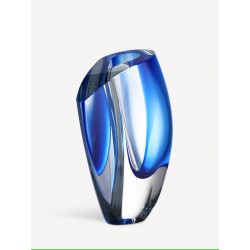 KOSTA BODA vaas MIRAGE blauw / blauw H 31cm