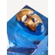 KOSTA BODA sculptuur FORTRESS MAN blauw/ goud