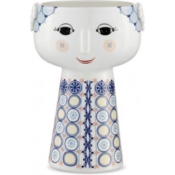 BJORN WIINBLAD vaas EVA donkerblauw H 18,5cm, dia 12,5cm