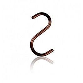 NOMESS S HOOK haken brons set 5 stuks H 10,5cm NOMESS S HOOK haken brons set 5 stuks H 10,5cm