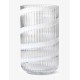 LYNGBY vaas SWIRL helder glas/ witte decoratie H 25cm