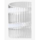 LYNGBY vaas SWIRL helder glas/ witte decoratie H 25cm