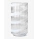 LYNGBY vaas SWIRL helder glas/ witte decoratie H 20,5cm