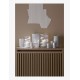 LYNGBY vaas SWIRL helder glas/ witte decoratie H 20,5cm