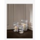 LYNGBY vaas SWIRL helder glas/ witte decoratie H 20,5cm
