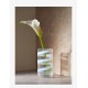 LYNGBY vaas SWIRL helder glas/ witte decoratie H 15,5cm