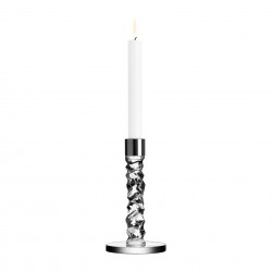 ORREFORS CRYSTAL kandelaar CARAT kristalglas/ RVS H 18,3cm