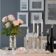 ORREFORS CRYSTAL kandelaar CARAT kristalglas/ RVS H 29,7cm