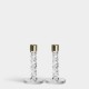ORREFORS CRYSTAL kandelaar CARAT kristalglas/ messing H 18,3cm