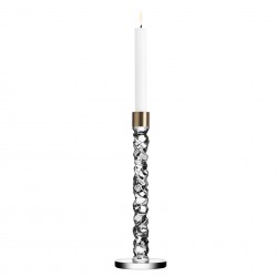 ORREFORS CRYSTAL kandelaar CARAT kristalglas/ messing H 29,7cm