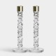 ORREFORS CRYSTAL kandelaar CARAT kristalglas/ messing H 29,7cm