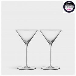 ORREFORS CRYSTAL Martini glazen GEOMETRY 20 cl 2 stuks