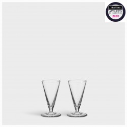 ORREFORS CRYSTAL borrelglazen GEOMETRY 6 cl 2 stuks