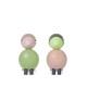 KAY BOJESEN LOVEBIRDS pink/ groen set 2 stuks H 9cm