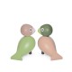 KAY BOJESEN LOVEBIRDS pink/ groen set 2 stuks H 9cm
