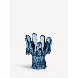 KOSTA BODA waxinelicht SUNFLOWER blauw H 11,5cm