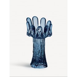 KOSTA BODA waxinelicht SUNFLOWER blauw H 18cm