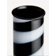 KOSTA BODA vaas LAB CYLINDER wit/ zwart H 30cm